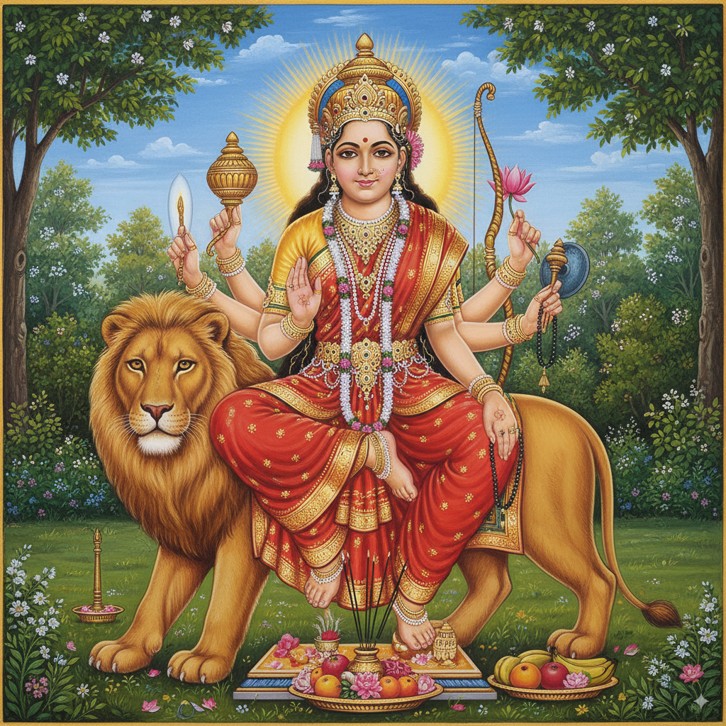 Divine portrait of Maa Kushmanda